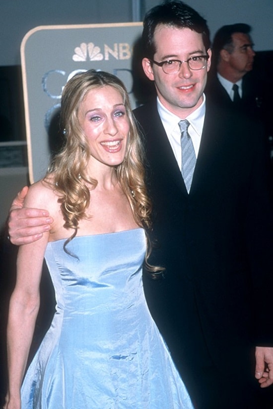 Matthew Broderick and Sarah Jessica Parker at an event for The 56th Annual Golden Globe Awards 1999 min