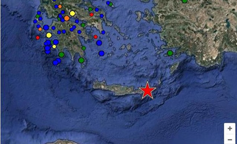 Σεισμός 5,4 βαθμών στην ανατολική Κρήτη