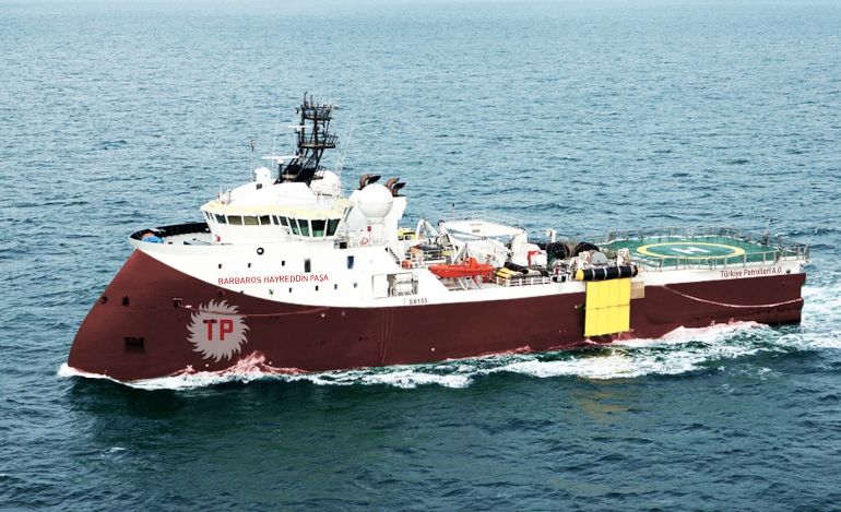 To τουρκικό ερευνητικό σκάφος Barbaros χρησιμοποιείται για έρευνες στην Ανατολική Μεσόγειο