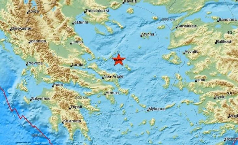 Μεταμεσονύκτιος σεισμός στο Αιγαίο