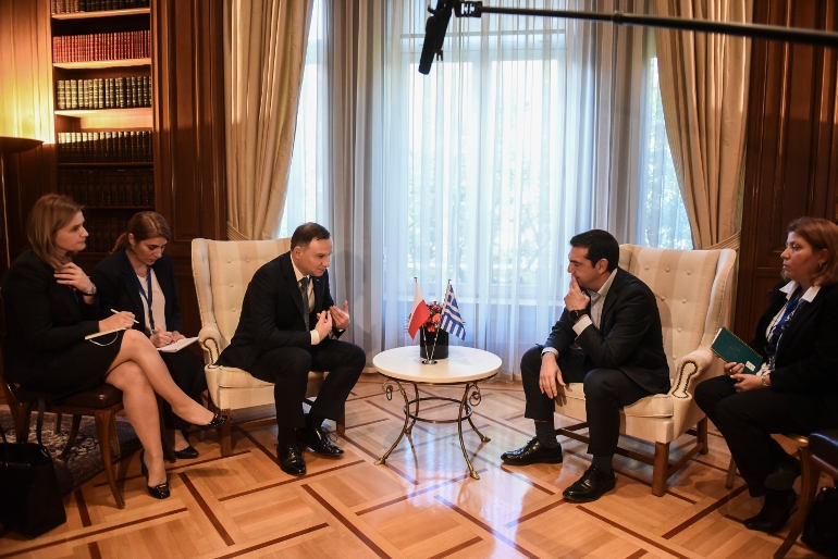 Συνάντηση Τσίπρα με τον Πρόεδρο της Πολωνίας, Αντρζεϊ Ντούντα
