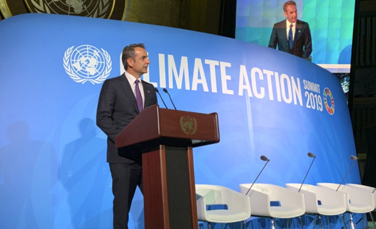 Ο Μητσοτάκης παρουσιάζει τις ελληνικές πρωτοβουλίες στη διάσκεψη του ΟΗΕ για την κλιματική αλλαγή