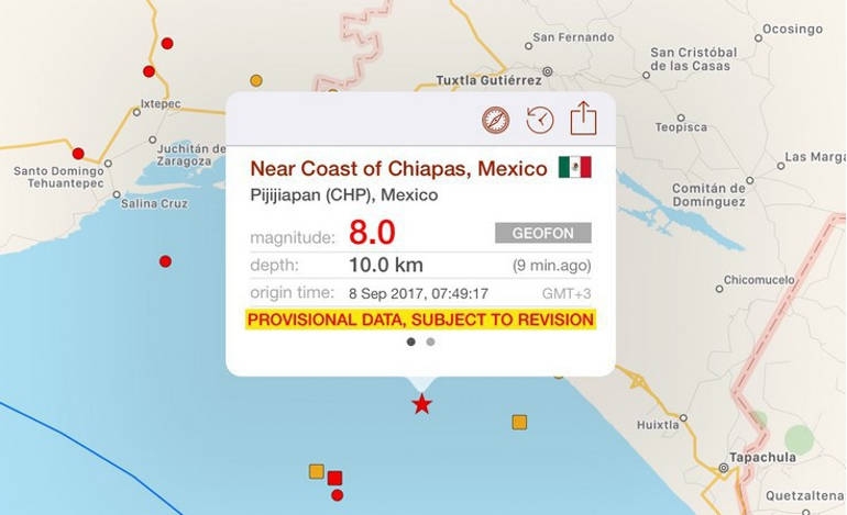 Σεισμός 8,2 ρίχτερ και τσουνάμι 70 εκ. στην Κεντρική Αμερική