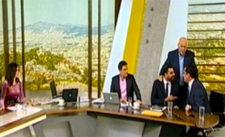 Παρ&#039; ολίγον χειροδικία Άδωνι - Κωσταντινέα on air στον ΑΝΤ1