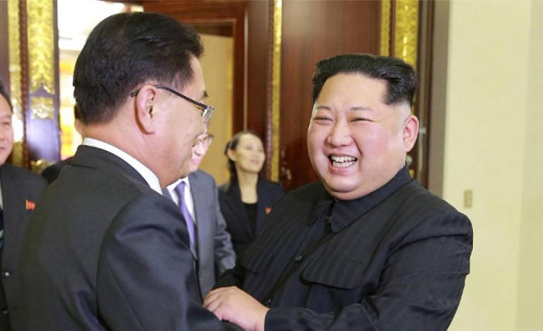 Επαναπροσέγγιση με τη Νότια Κορέα και αποπυρηνικοποίηση συζητά ο Κιμ Γιονγκ Ουν