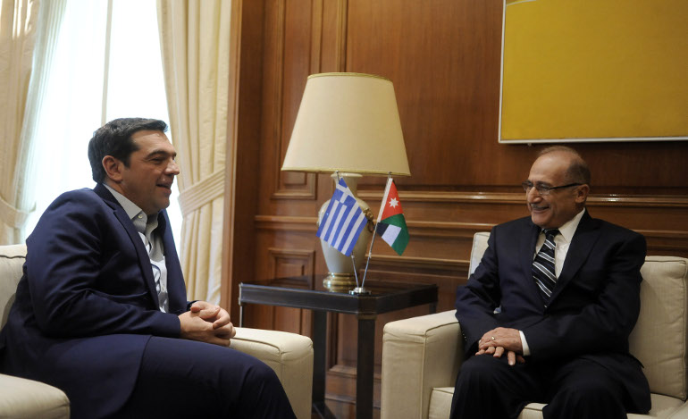 Συνάντηση Τσίπρα με τον αναπληρωτή πρωθυπουργό της Ιορδανίας