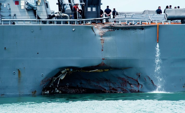 Πένθος στο αμερικανικό ναυτικό - Εντοπίστηκαν οι νεκροί ναύτες του John Mc Cain
