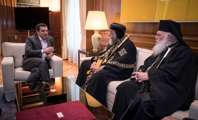 Συνάντηση του Πρωθυπουργού με τον Πάπα και Πατριάρχη της Κοπτορθόδοξης Εκκλησίας της Αιγύπτου