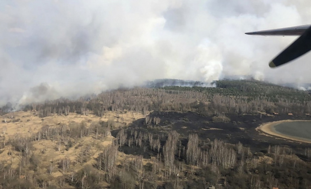 Ανησυχία για δασική πυρκαγιά κοντά στο Τσερνόμπιλ