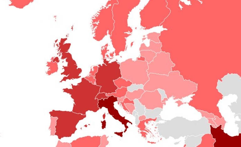 Στην Ευρώπη το 78% των θανάτων από τον κορωνοϊό, πάνω από 30.000 σε Ιταλία, Ισπανία και Γαλλία