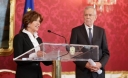 Ο πρόεδρος της Αυστρίας, Αλεξάντερ Βαν ντερ Μπέλεν και η πρωθυπουργός Μπριγκίτε Μπίρλαϊν