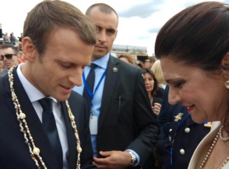 Στο Παρίσι με τον Πρόεδρο Μακρόν η Ρόδη Κράτσα (Photos)